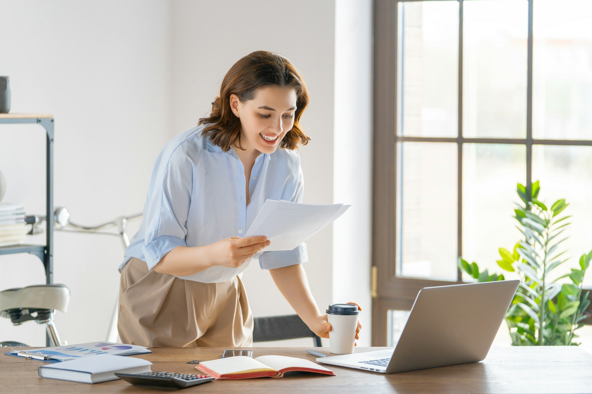 woman working in the office